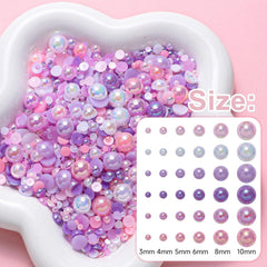 Tatiwoo close-up of pink purple white pearls showing realistic luster and color pop