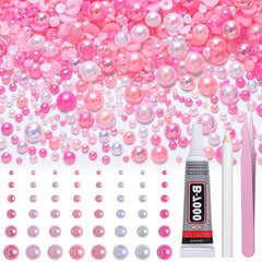 Tatiwoo front packaging showing mixed pink and white flatback pearls, ideal starter kit