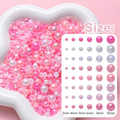 Tatiwoo close-up of 3mm to 10mm pearls, showing size variety and glossy finish benefit
