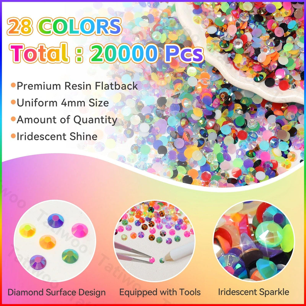 Tatiwoo applicator tools and tweezers ready for precise gem placement
