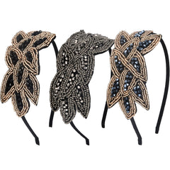 Tatuo front view of three headbands showing color variety and styling benefit