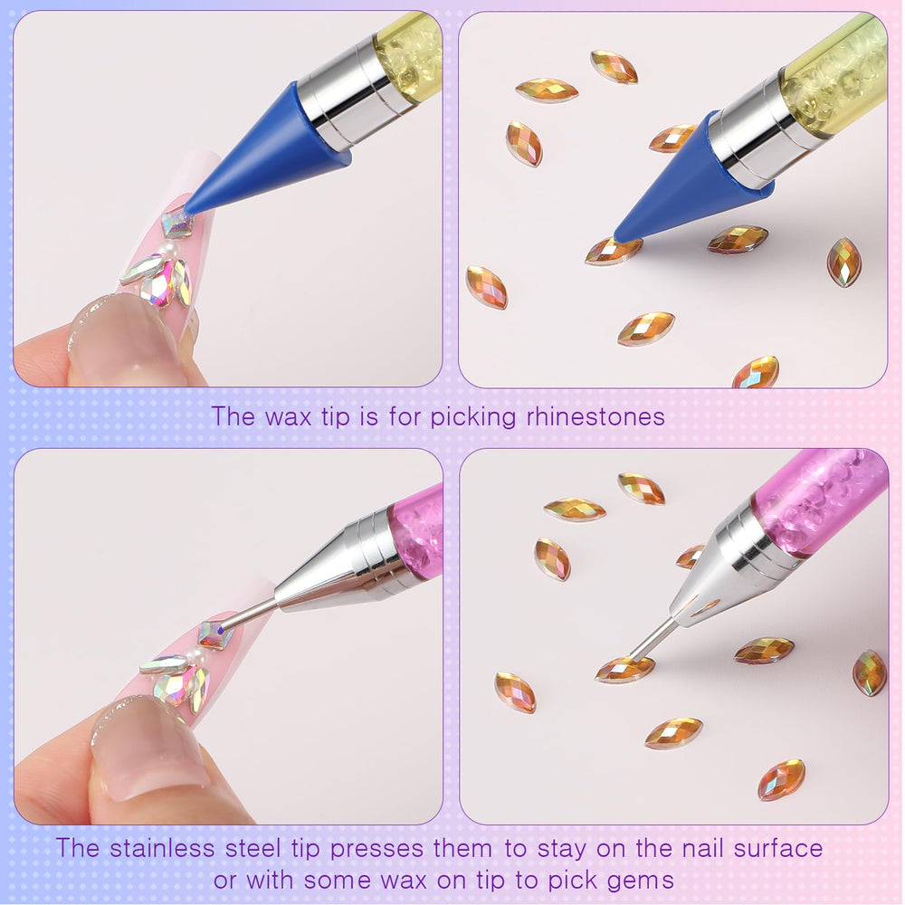Tatuo stainless steel tip detail pressing a crystal for secure fit