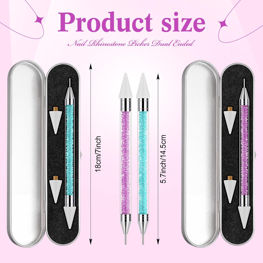 Tatuo stainless-steel tip pressing a crystal for secure nail placement