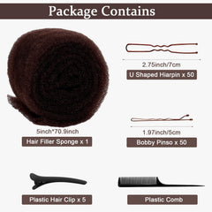 TAZKZZY brown sponge strip close-up showing flexible texture for shaping