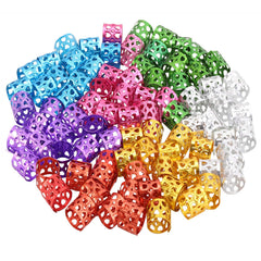 Tbestmax front pack of 200 colorful hair cuffs showing variety and value