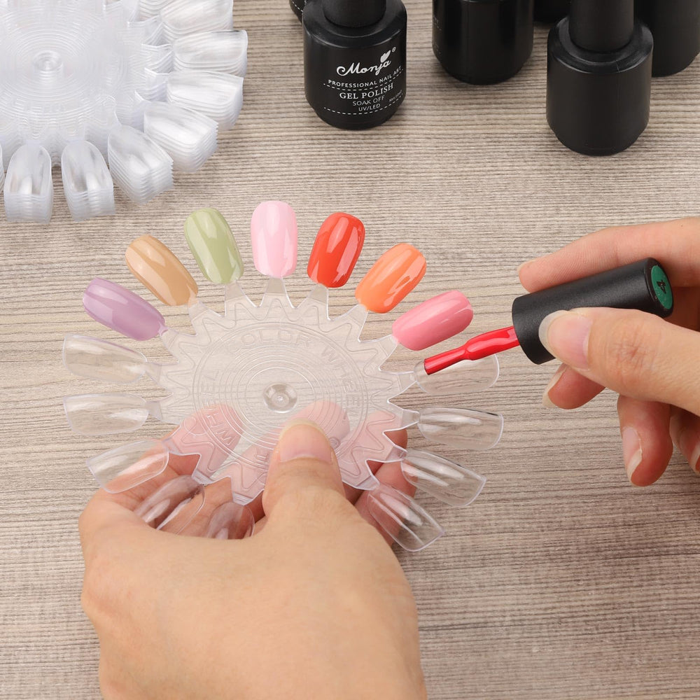 Tbestmax swatches arranged on a salon board demonstrating easy client color selection