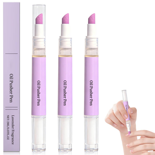 Tbexem front view of three 2-in-1 cuticle oil pens showing compact design and portability