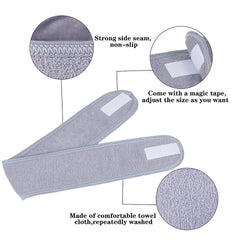 TDHDIKE headband in use during makeup application keeps hair back for precision