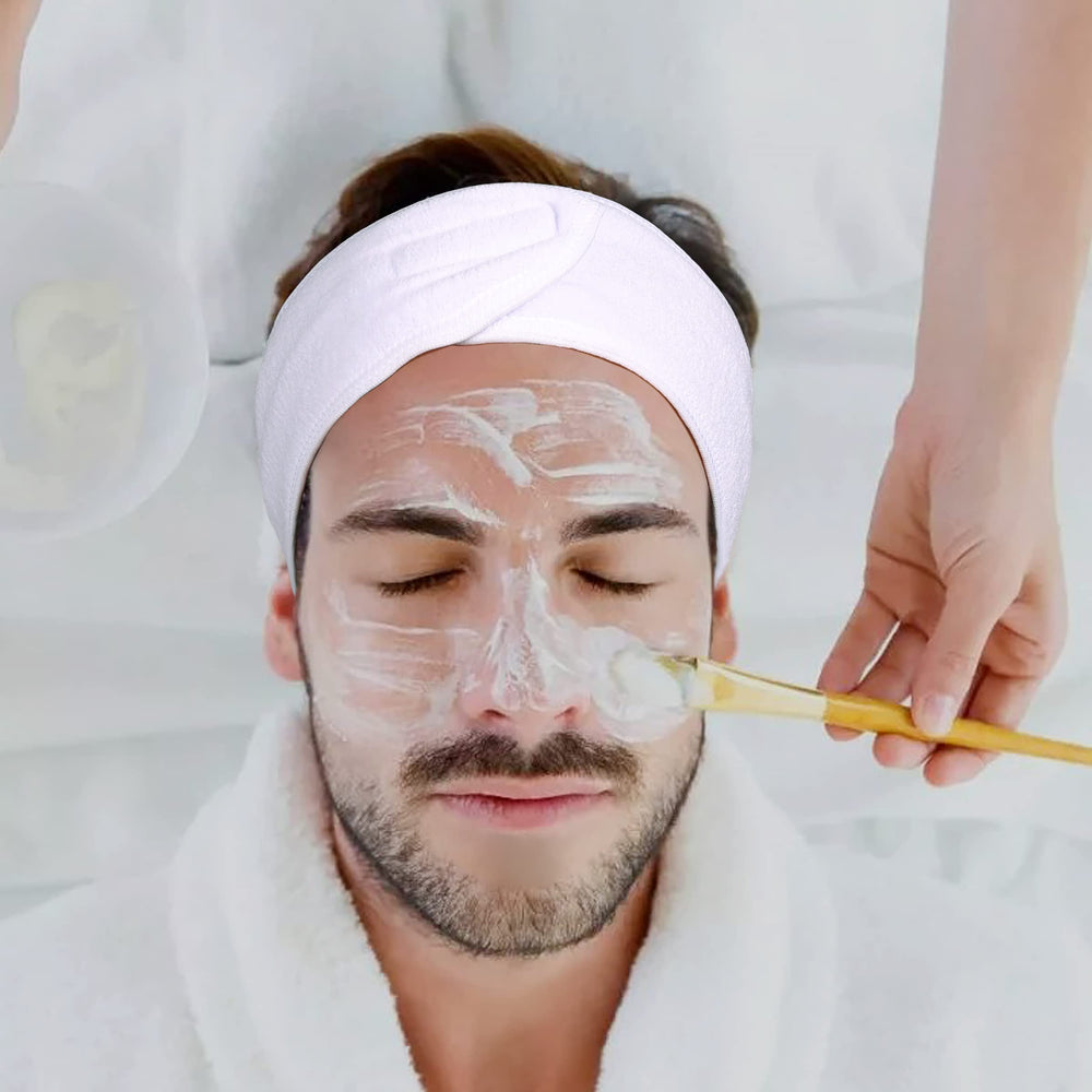 TDHDIKE headband in bathroom spa setting conveying quick-dry and grooming benefits