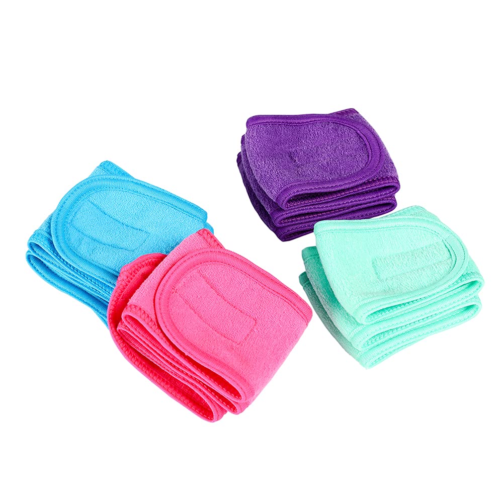 TDHDIKE headband worn during makeup application keeping hair away and improving precision