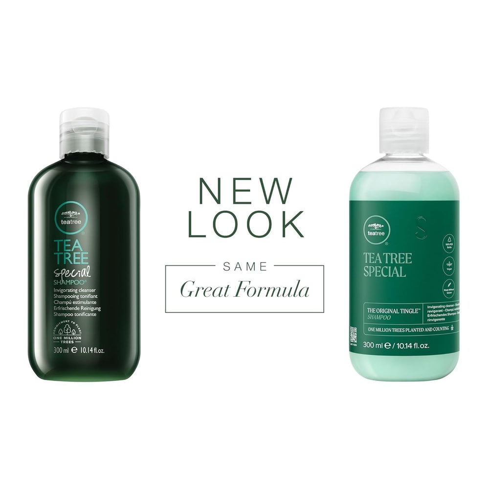 Tea Tree close-up texture of gel and lather demonstrating clean hold and invigorating cleanse