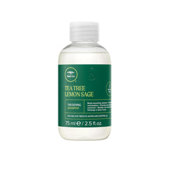Tea Tree front packaging showing 2.5 fl oz bottle and clear brand label, promotes travel-ready volume