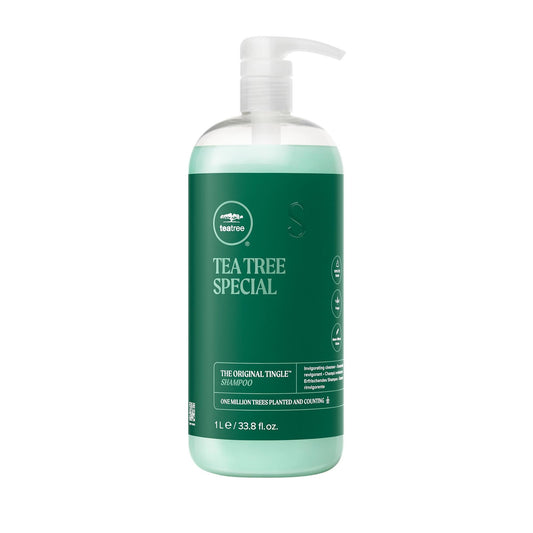 Tea Tree front bottle showing brand and cleansing benefit