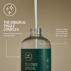 Tea Tree shampoo lather close-up showing rich suds and cleansing benefit