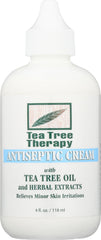 Tea Tree Therapy front packaging showing tube and label, highlighting quick use
