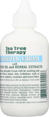 Tea Tree Therapy tube cap detail illustrating easy-open design and portability