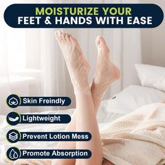 TEAWOO foot mask size comparison showing small and large fit options