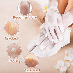 TEAWOO glove applied on hand illustrating nourishment and softening