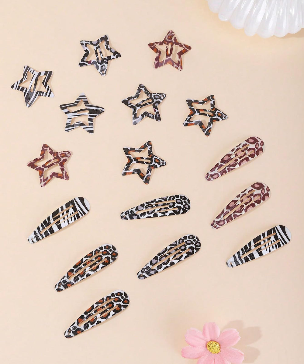 TEBIEKOY front packaging showing leopard and zebra clips for organized storage