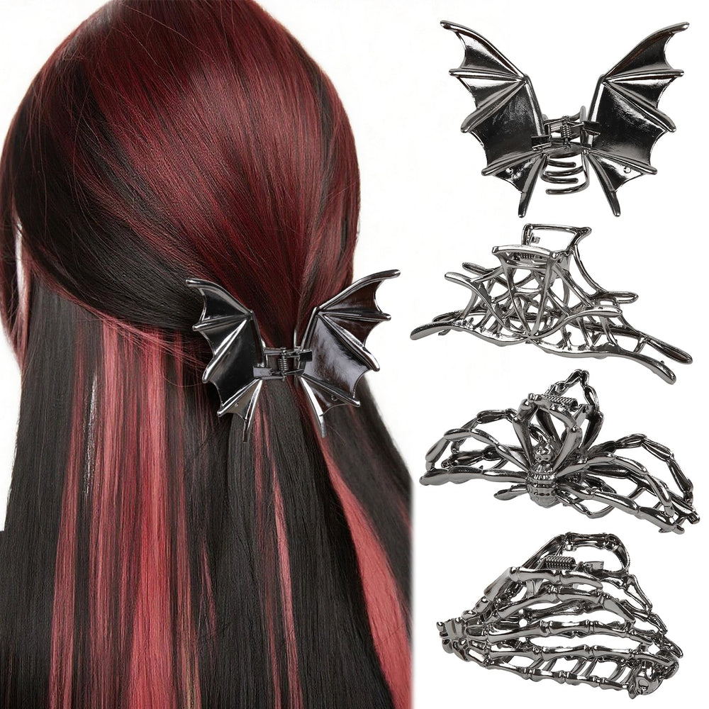 TEBIEKOY front view of four gothic clips shows bold designs and easy styling