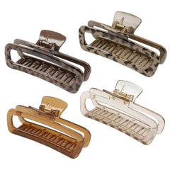 TEBIEKOY front view of 5-inch jumbo claw clip shows stable grip benefit