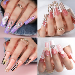 Teenitor acrylic nail clipper in use cutting a false nail cleanly