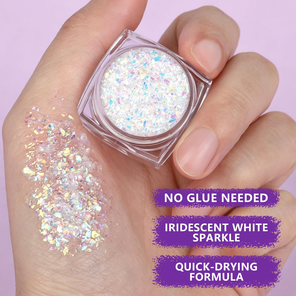 Teenitor application close-up with cotton swab applying glitter gel for precision