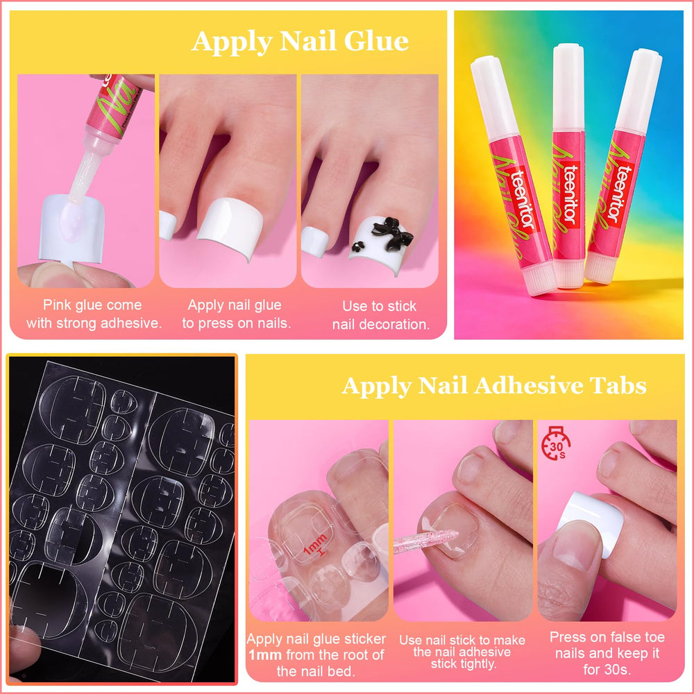 Teenitor application on foot demonstrating quick at-home pedicure and confident style