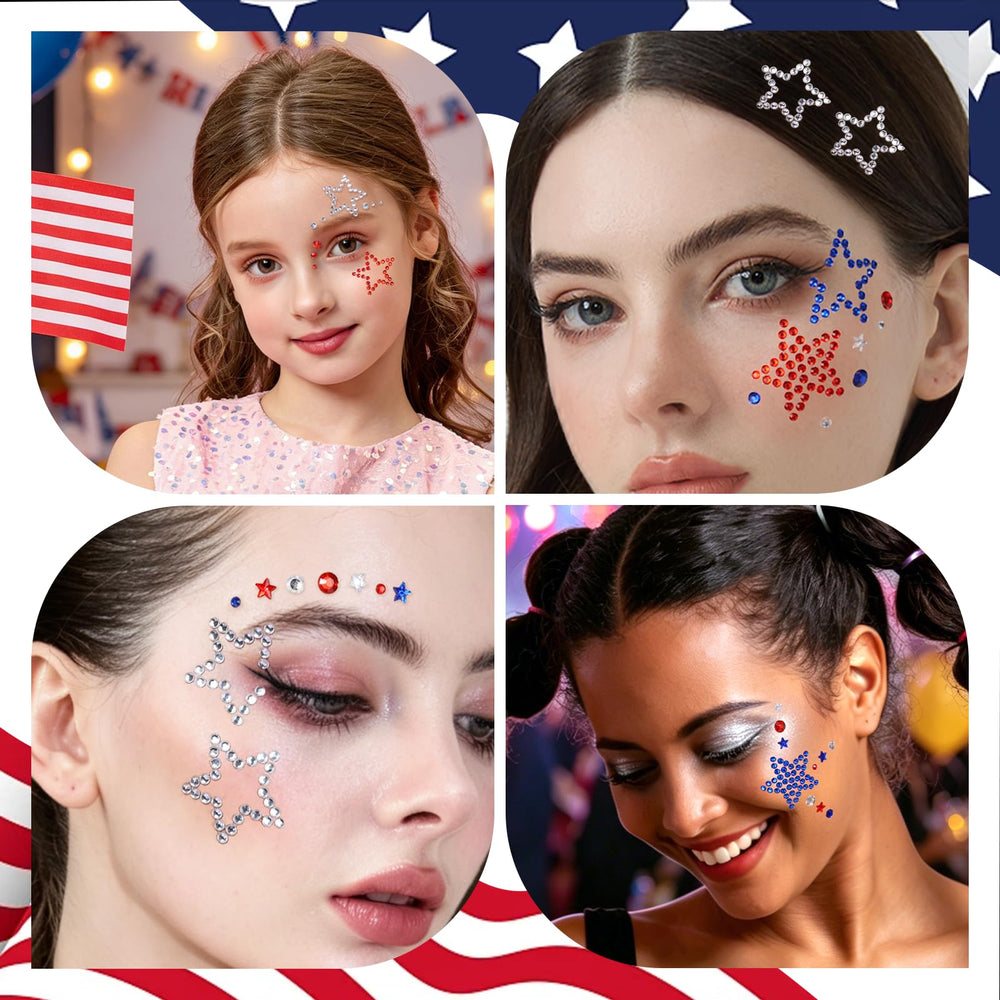 Teenitor application on cheek illustrating long-wearing festive sparkle