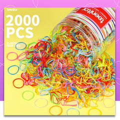 Teenitor top view of 11 color array of elastics, ideal for matching outfits