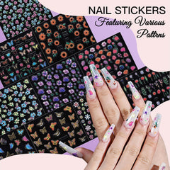 Teenitor decal sheets with floral and butterfly designs for easy application