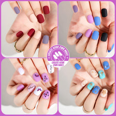 Teenitor nail stickers and flower charms, instant creative nail decoration