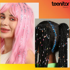 Teenitor face glitter highlighting cheekbone shimmer that photographs beautifully
