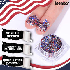 Teenitor close-up fine glitter texture showing sparkly cosmetic finish
