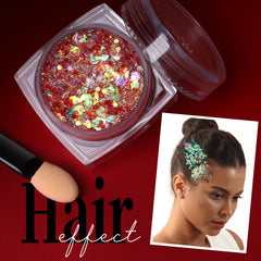 Teenitor fine glitter texture in gel highlighting smooth blend and even shine