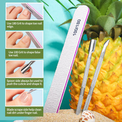 Teenitor reusable foam toe separator beside tips, keeping toes protected