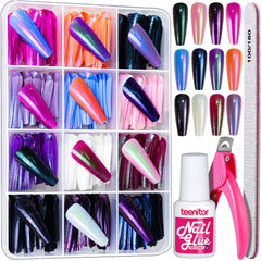 Teenitor front packaging showing full 288-piece kit and included tools for convenience