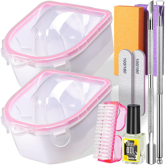 Teenitor kit front view showing bowls and tools for organized manicure convenience