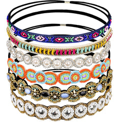 Teenitor front view showing six colorful headbands and elegant packaging benefit style