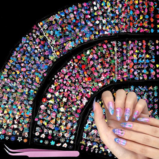 Teenitor front packaging showing colorful nail sticker sheets and variety benefit