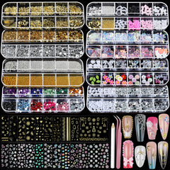 Teenitor front packaging showing full nail charms kit and easy selection benefit