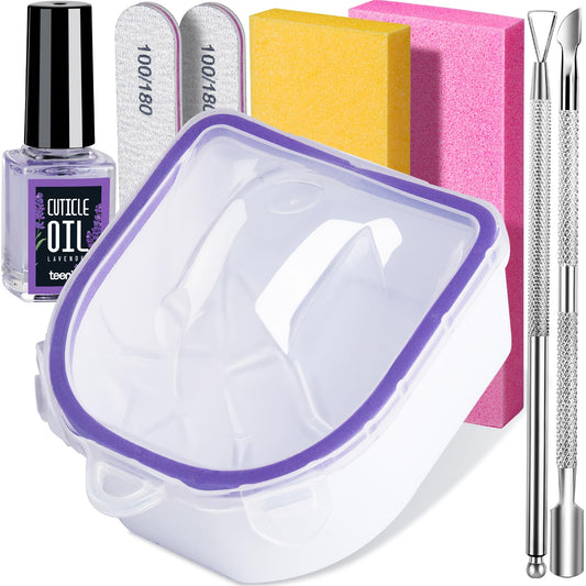 Teenitor soak off bowl front view showing compact acetone-proof design and easy grip