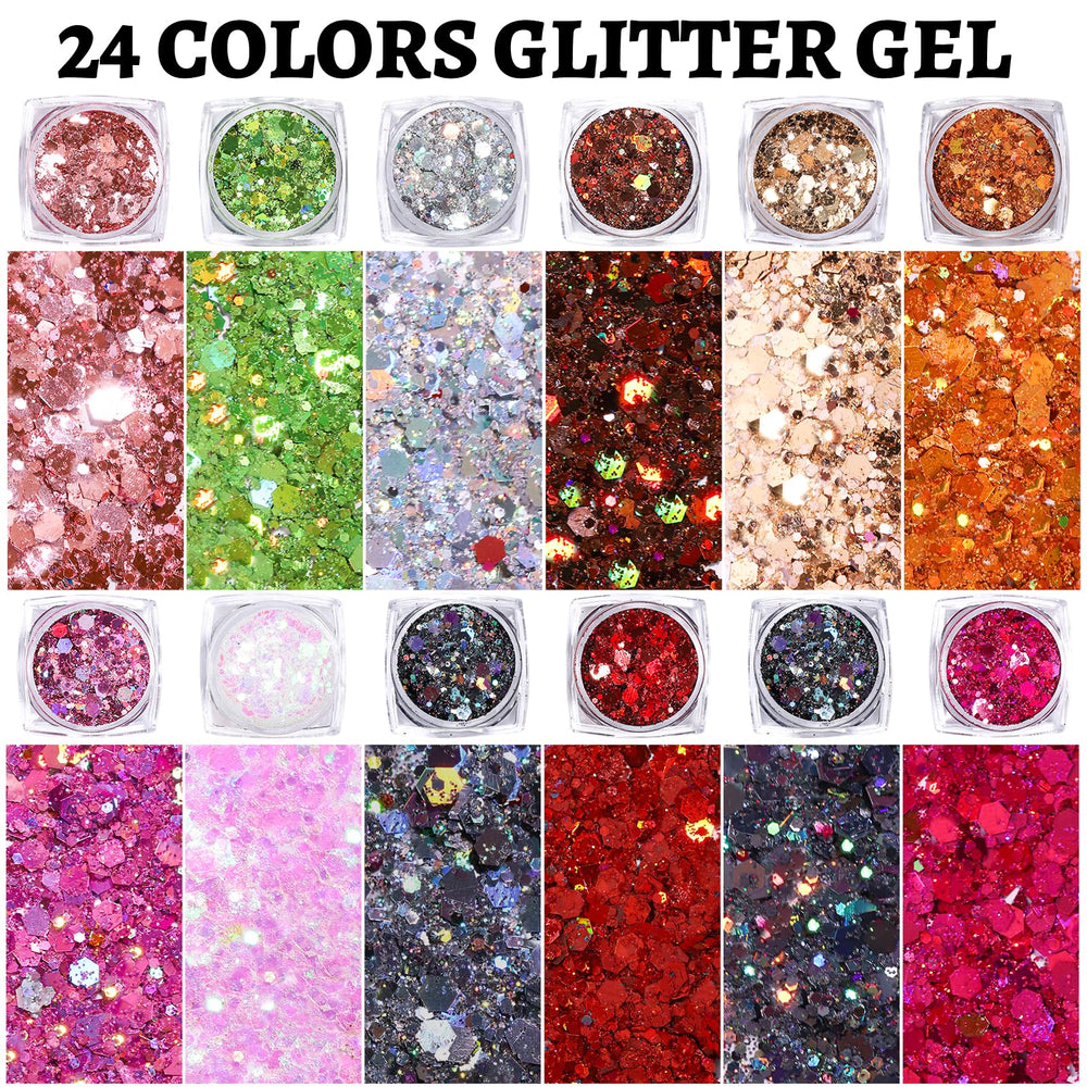 Teenitor glitter gel texture closeup showing smooth spreadable shimmer