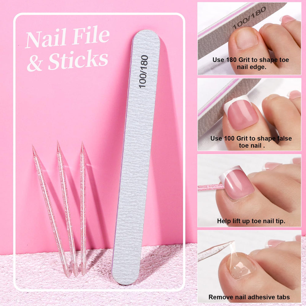 Teenitor glue tubes and adhesive tabs staged for quick application