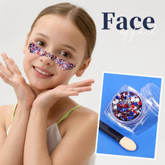 Teenitor glitter in ponytail adding noticeable shine and festival flair