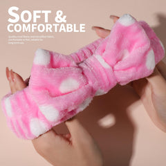 Teenitor headband in use on woman washing face keeping hair back and protecting skin during cleansing