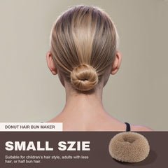 Teenitor bun shaper used by dancer demonstrating stable performance styling