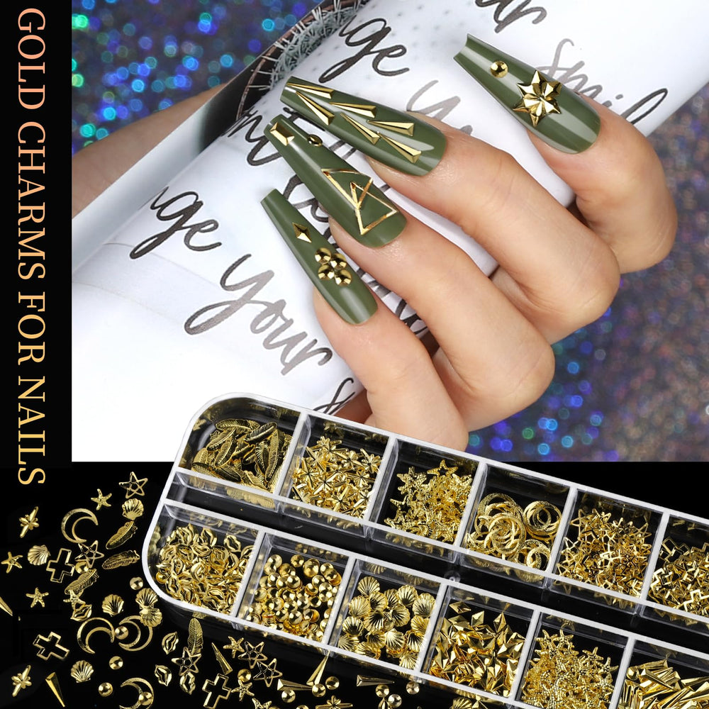 Teenitor lifestyle manicure showing finished gold nail design, photogenic and social-ready