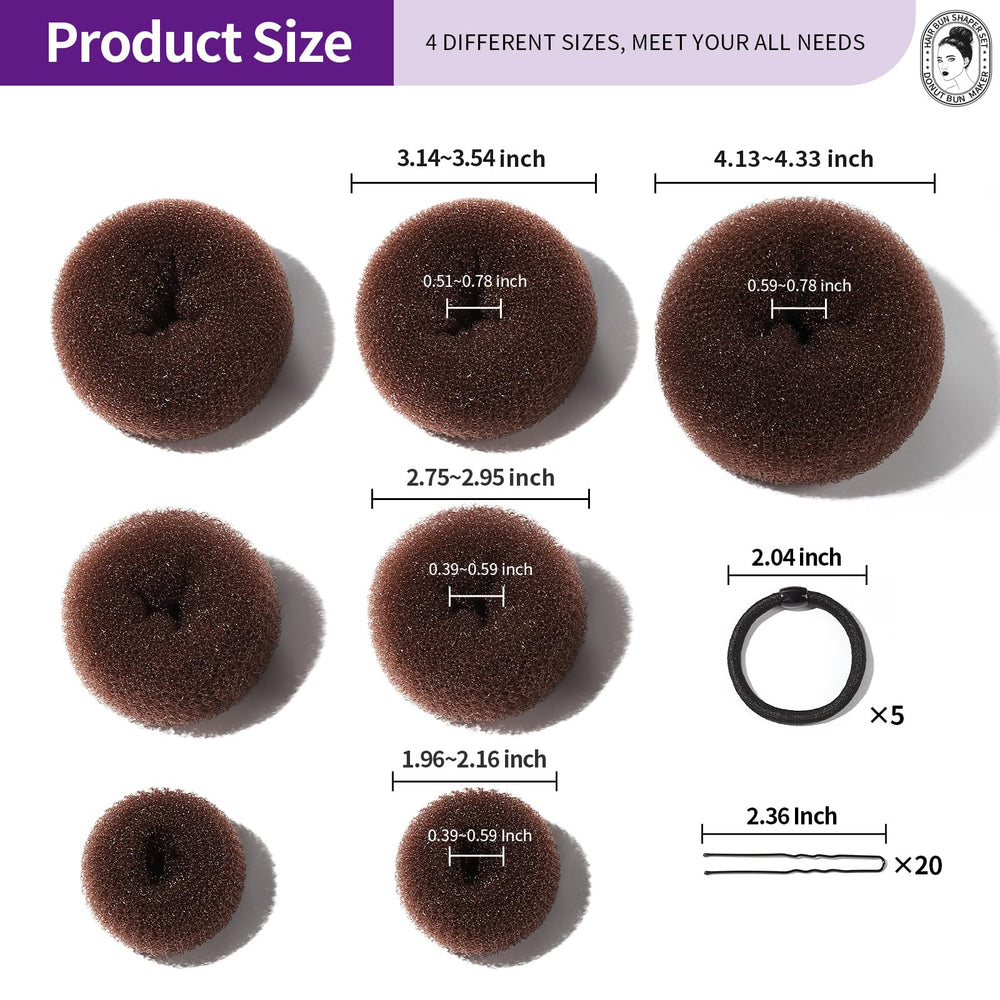 Teenitor medium donut bun shown in profile offering polished everyday look