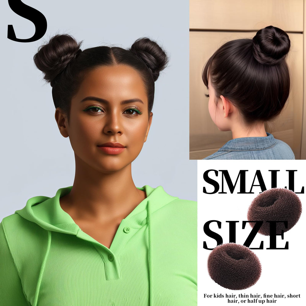 Teenitor medium donut side view showing shape for stable bun volume